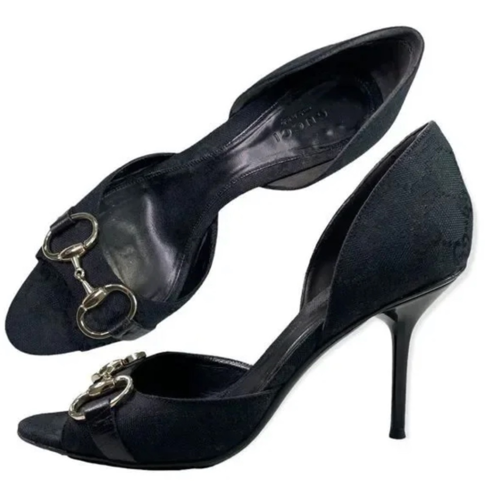 Gucci Guccissima Monogram D'Orsay Heels, Vintage Tom Ford, RARE